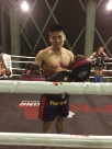 Bank (pronounced Bang), one of my Muay Thai trainers, who watched me practice my punching skills and exclaimed in fits of laughter, "hips too sexy!"